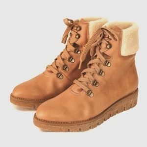 BHAVA NY Aspen Winter Hiker Vegan Boots in Natural size 7.5 size 38